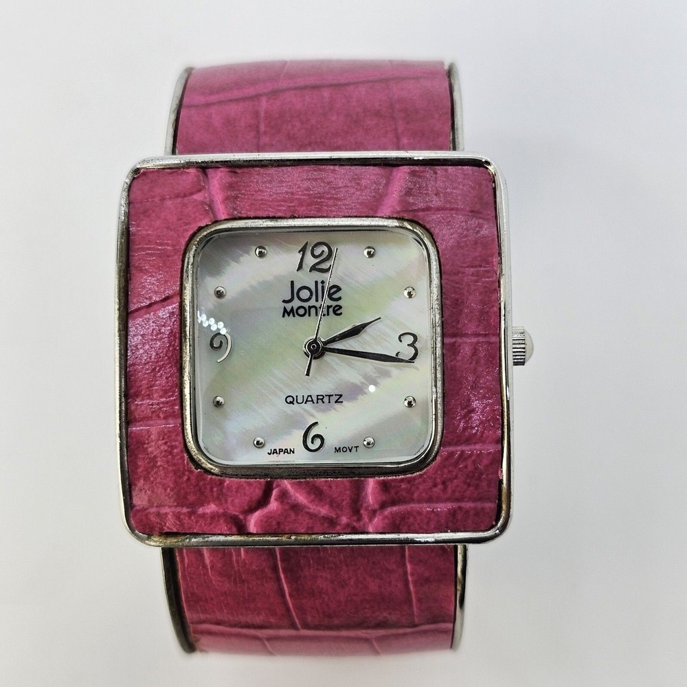 Jolie Montre Cuff‎ Bracelet Quartz Analog Women's Watch 5" New Battery